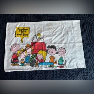 Vintage Charlie Brown Snoopy Standard Pillow Case